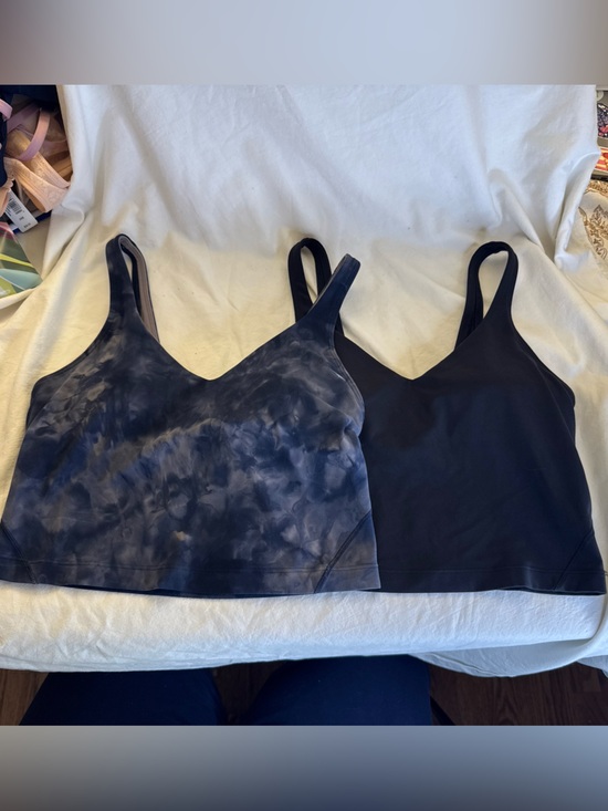 lululemon athletica Other - Lululemon Align Tank 2 Navy Tie Dyed & Black V Neck Cropped Athletic Top Size 6